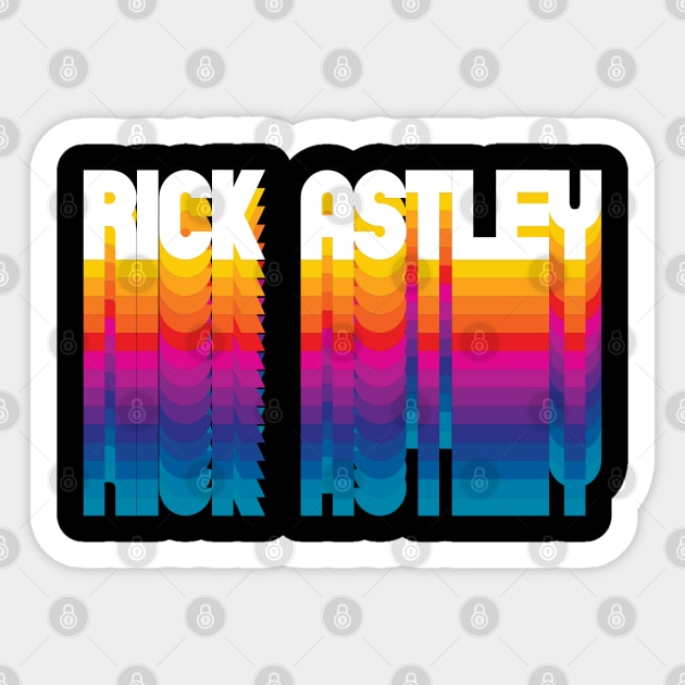 Retro Rick Proud Name Personalized Gift Rainbow Style Sticker by Time Travel Style